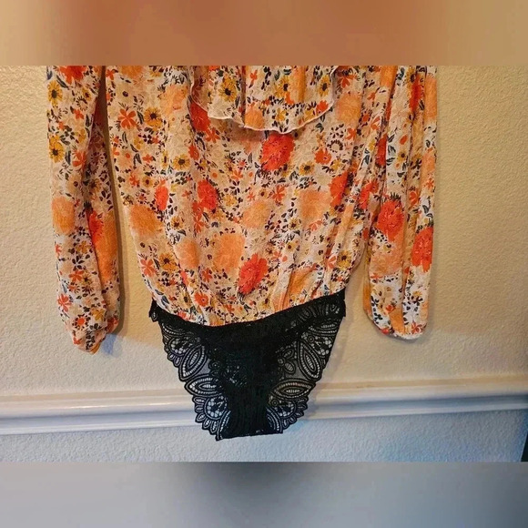 Intimately Free People Bodysuit Top Women’s Size XS Floral ~ Say It To Me - Picture 10 of 12